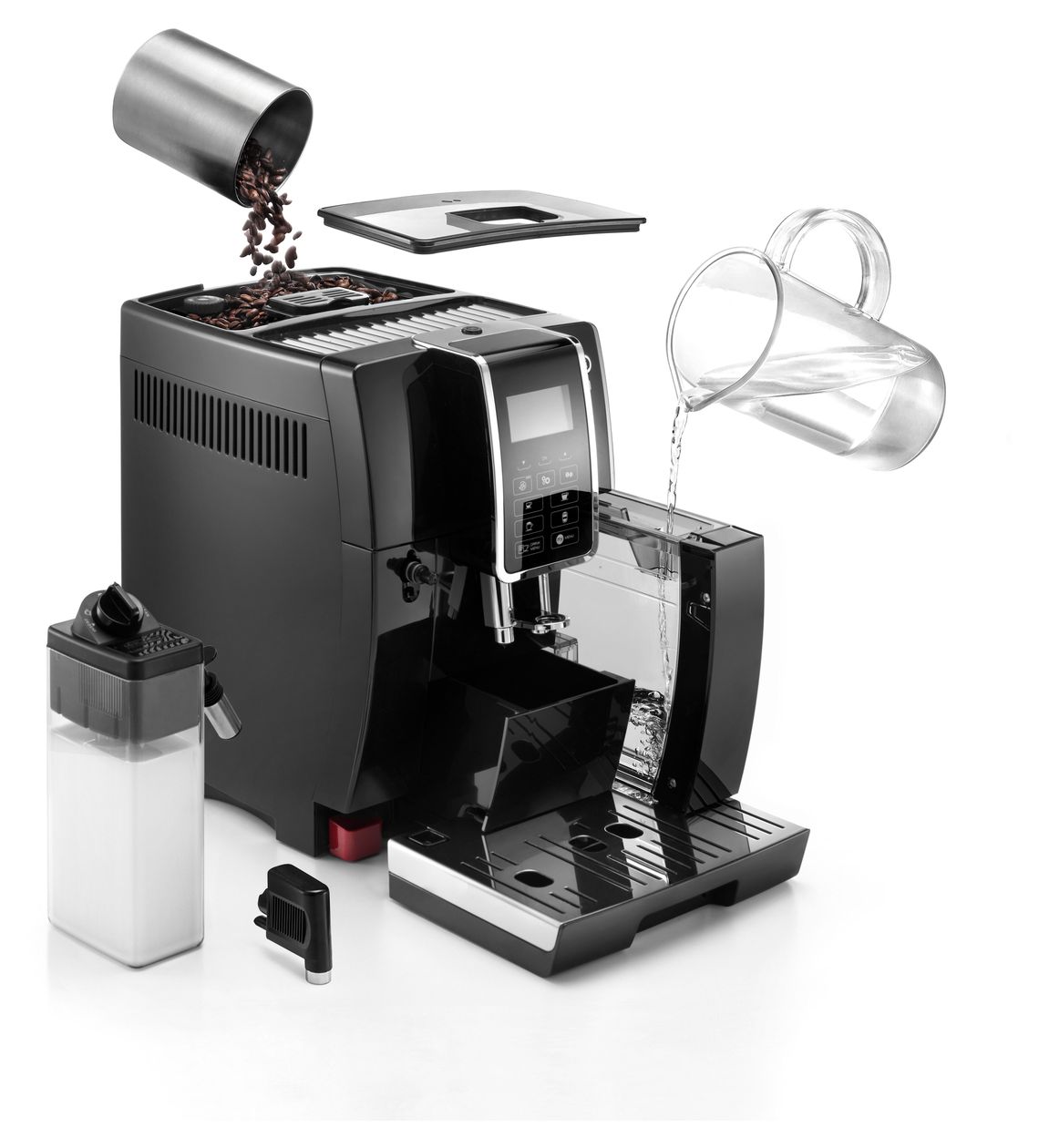 Dinamica ECAM356.57.B Kaffeevollautomat 15 bar 300 g AutoClean  (Schwarz) 