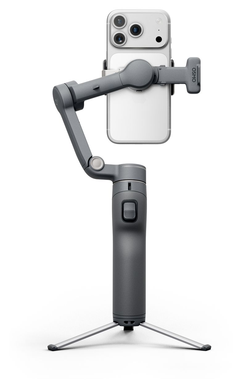 Osmo Mobile 8P Advanced Tracking Combo Stativ Gimbal für Smartphone faltbar Bluetooth  (Schwarz) 