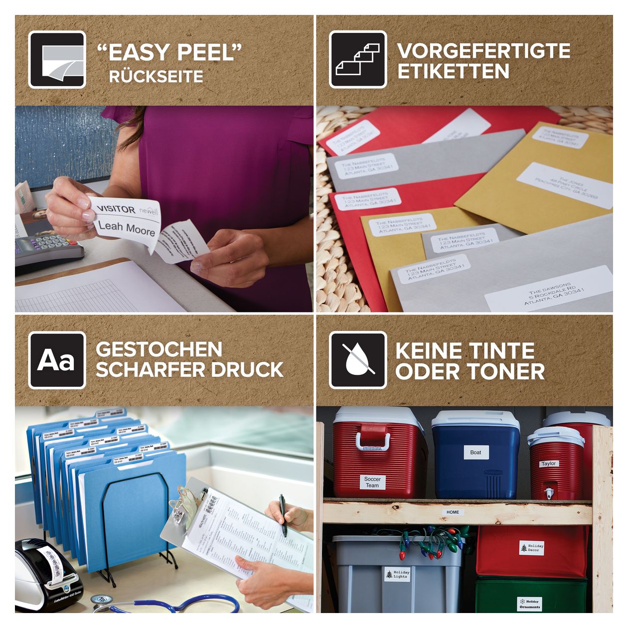 DYMO Original LabelWriter Adressetiketten (Groß) | 36 mm x 89 mm | 24 Rollen mit je 260 leicht ablösbaren Etiketten (6.240 Etiketten) | selbstklebende Etiketten | für LabelWriter-Beschriftungsgerät 
