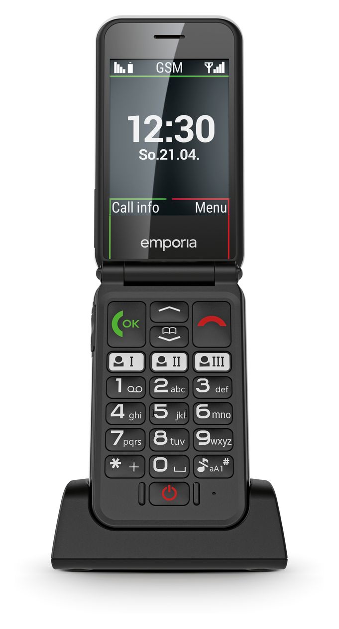 SimpliCity Glam 2G Smartphone 7,11 cm (2.8 Zoll) Single SIM  (Schwarz, Weiß) 