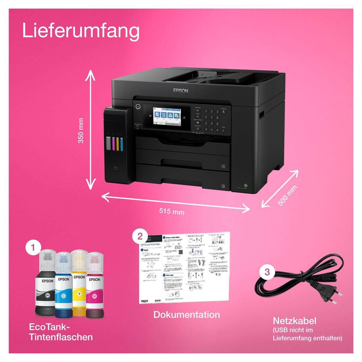 EcoTank ET-16655 All in One A3 Tintenstrahl Drucker 4800 x 1200 DPI 