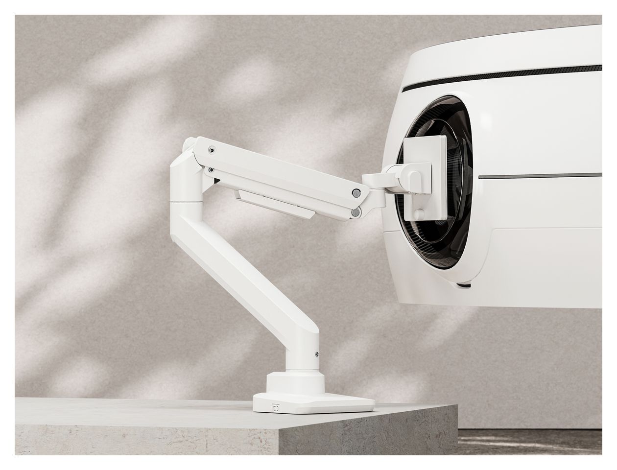 17"-49" Schwerlast-Monitor-Schreibtischhalterung, Weiß 