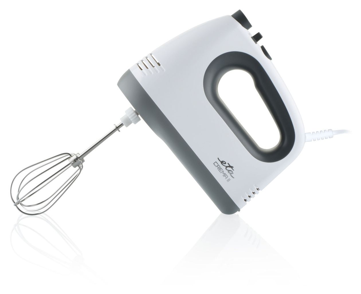 Crema II Handmixer 400 W 5 Stufen  (Grau, Weiß) 