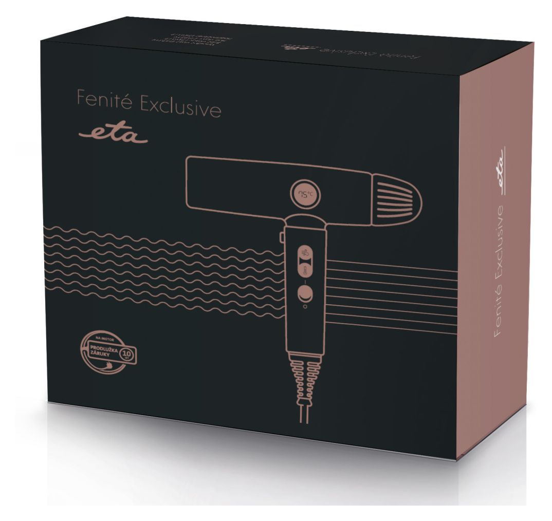 Fenité Exclusive Haartrockner 1400 W  (Schwarz, Rose) 