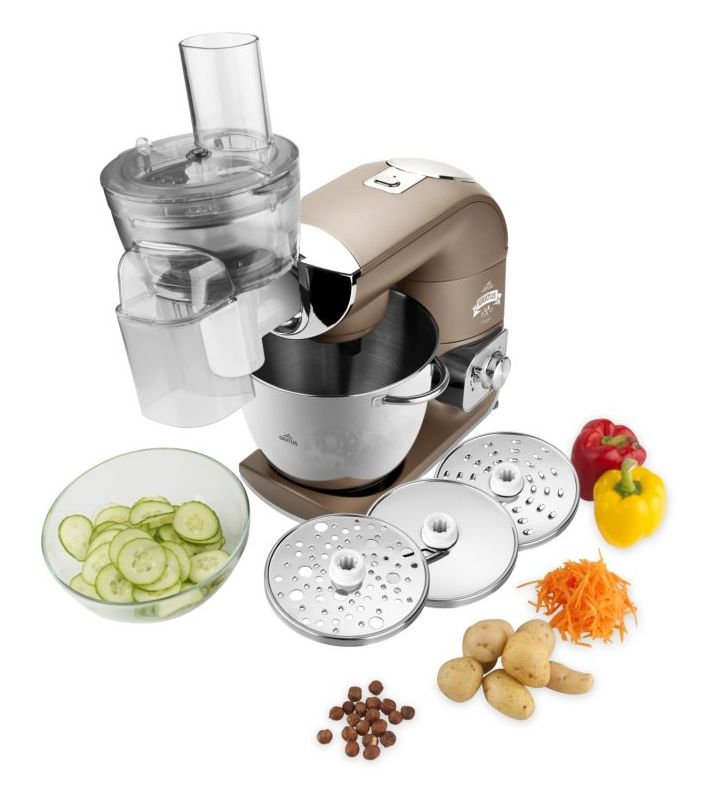 Gratus 1200 W Küchenmaschine 5,5 l  (Edelstahl, Titan) 
