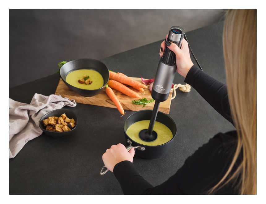 Mano Stabmixer 1000 W 9 Stufen  (Schwarz, Grau) 