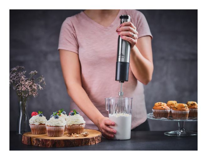 Spesso II Stabmixer 1200 W (Schwarz, Satinierter Stahl) 