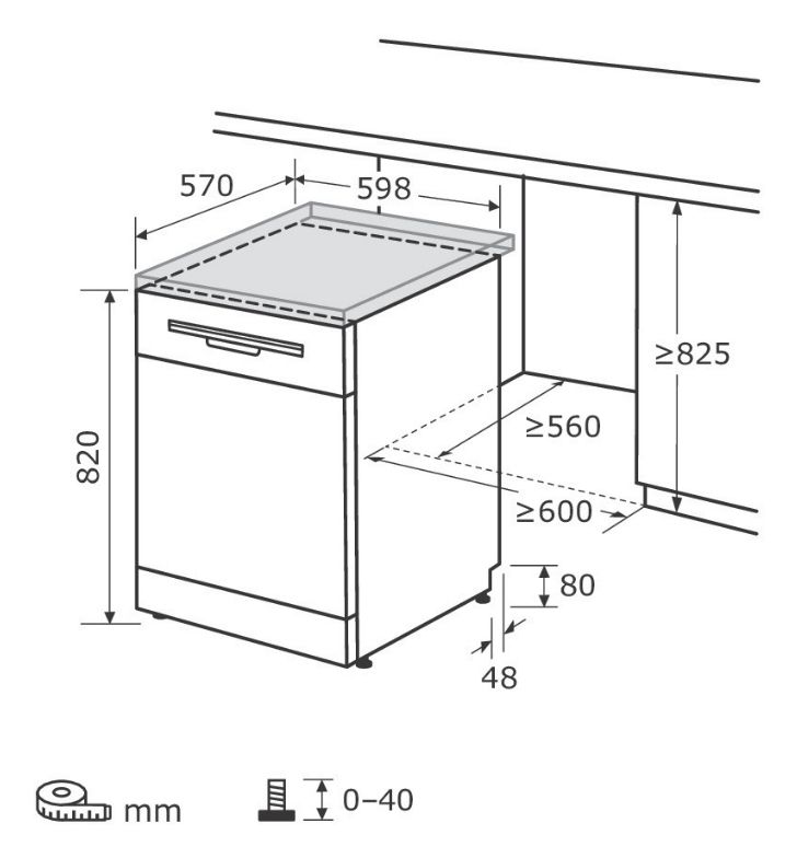 GSP9616-450B 60 cm Geschirrspüler freistehend Leise 16 Maßgedecke aquaStop Funktion 