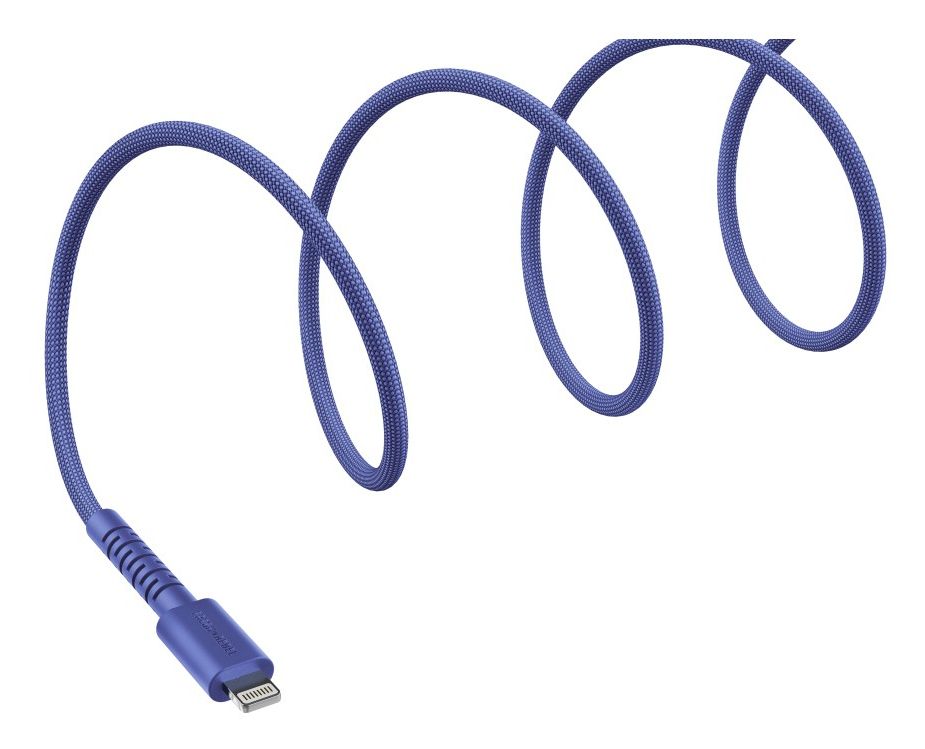 FlexWave Rundkabel Lightning auf USB C Männlich 2 m  (Blau) 