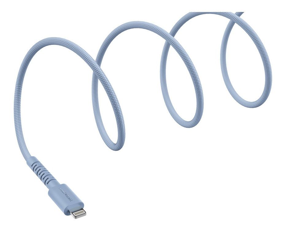 FlexWave Rundkabel Lightning auf USB C Männlich 2 m  (Blau) 