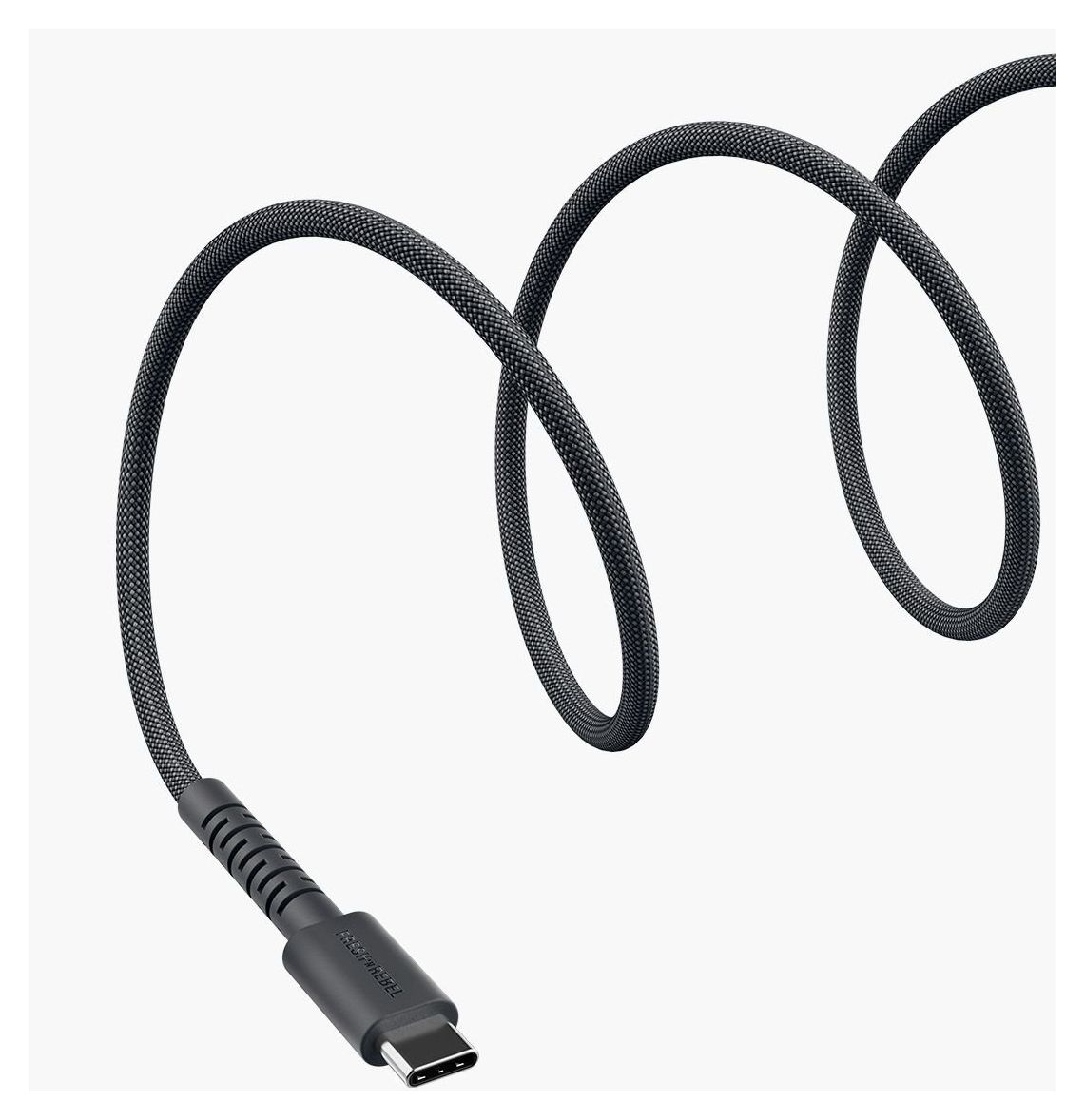 FlexWave Rundkabel USB C auf USB C Männlich bis 60 W 3 m  (Schwarz) 