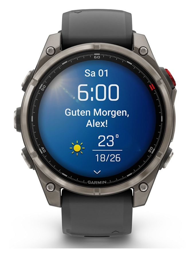 Fenix 8 Pro Digital 47 mm Smartwatch Rund 360 h  (Graphit, Titan) 