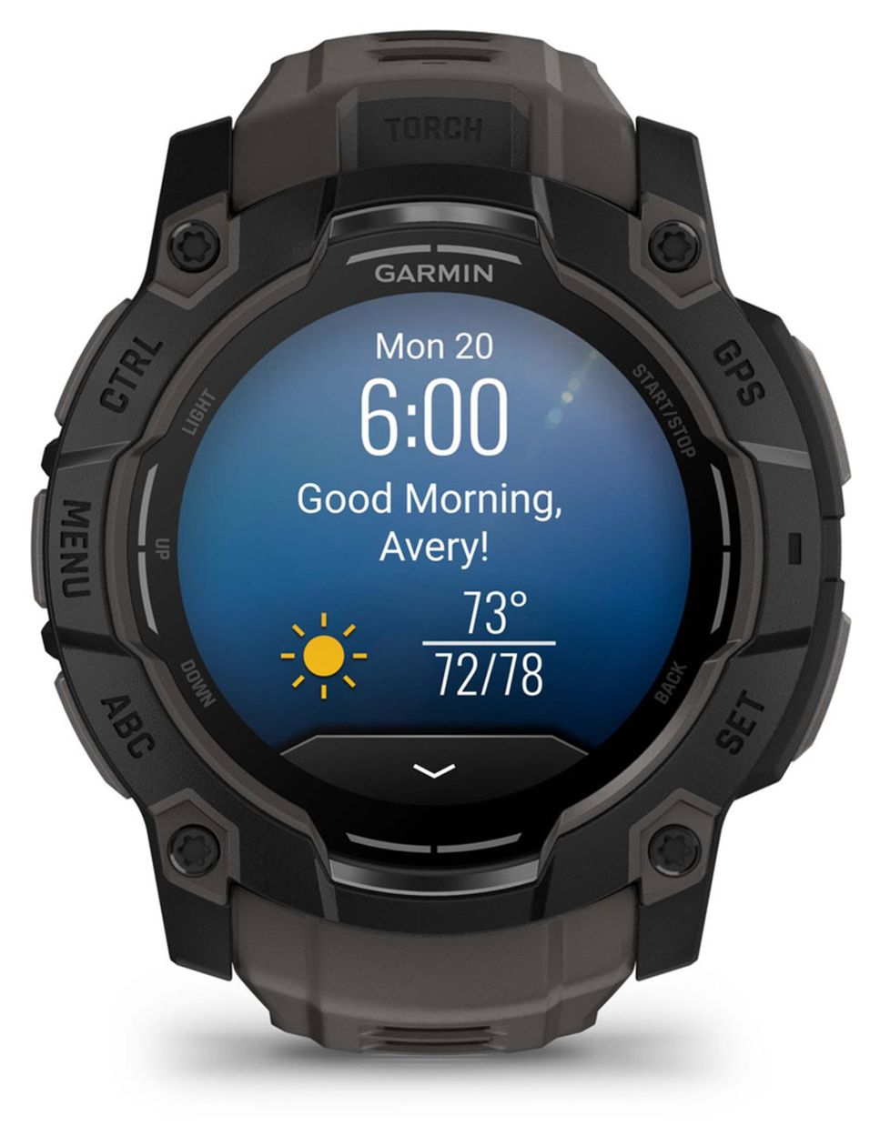 Instinct 3 Solar 50 mm Smartwatch Rund  (Schwarz) 