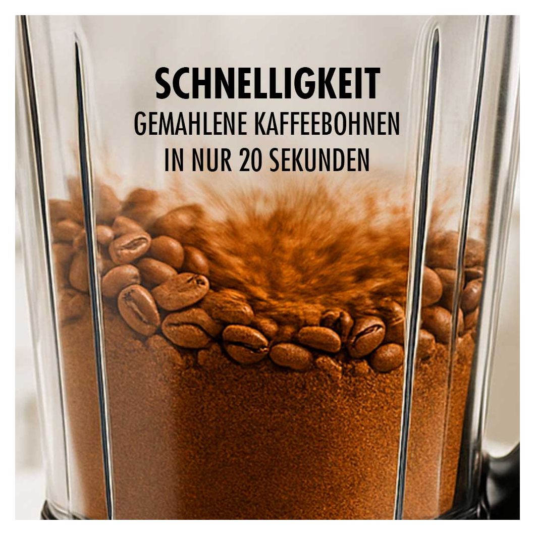 40987 Design Multi-Power 2 l Standmixer 2000 W  (Schwarz, Edelstahl) 