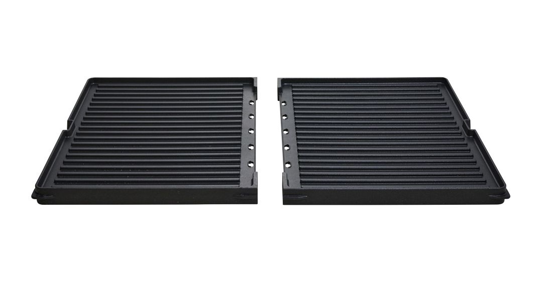 42524 Design Plancha & BBQ 2 Zone(n) 2000 W mit 420 x 280 mm Fläche  (Schwarz, Edelstahl) 