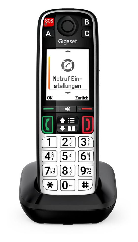Easy 500 Analoges/DECT-Telefon  (Schwarz, Silber) 