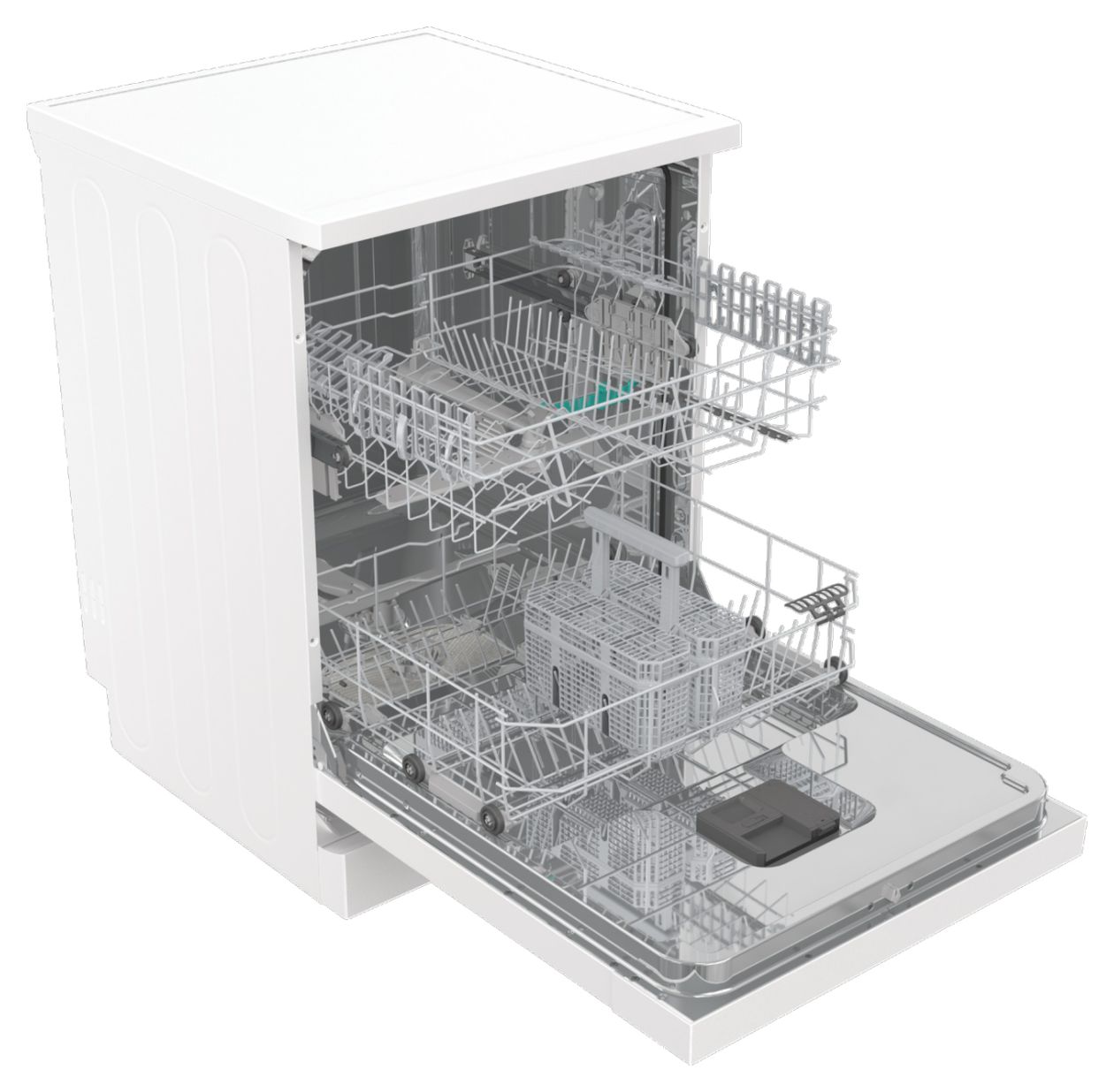 GS642D90W 60 cm Geschirrspüler freistehend Leise 14 Maßgedecke aquaStop Funktion Auto Open 