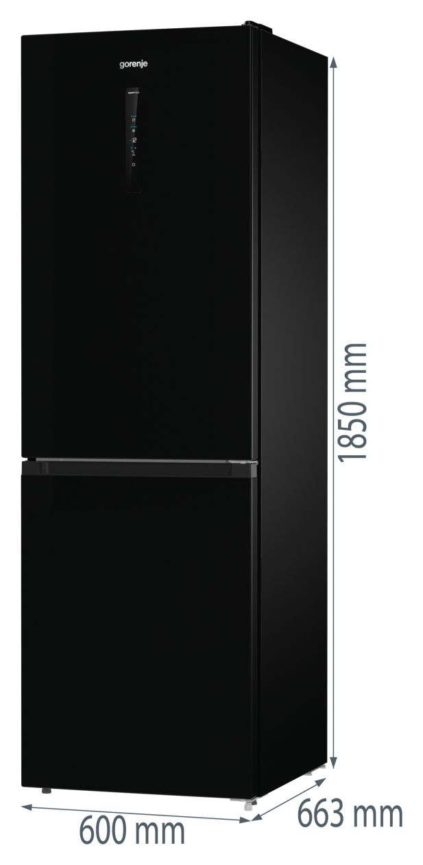 NK79C0DBK 220 l / 106 l Kühl-Gefrierkombi freistehend NoFrost 165 kWh Jahr  (Schwarz) 