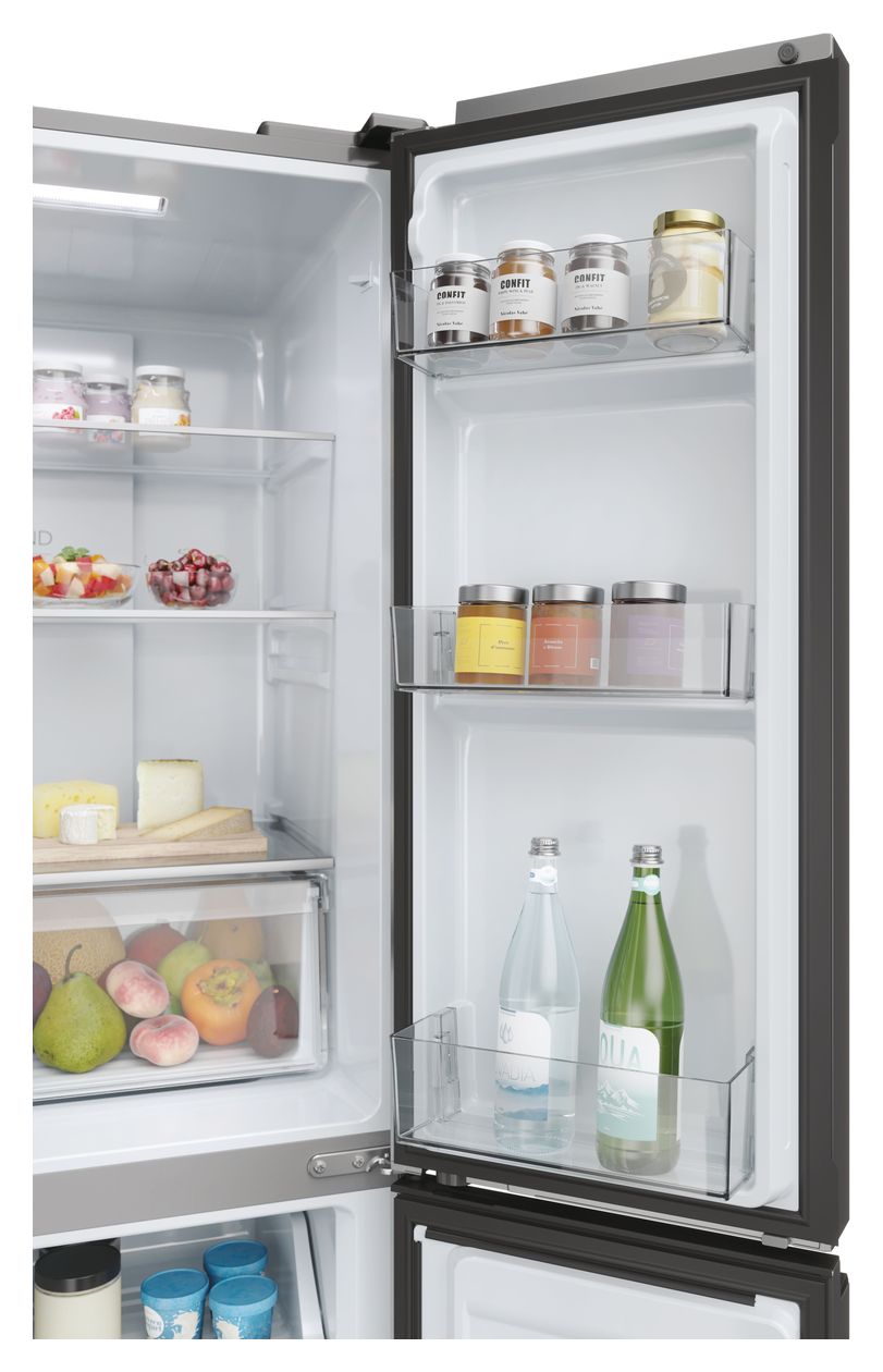 HCR3818EWMM Side-by-Side Kühl-/ Gefrierkombination 307 l / 156 l 290 kWh NoFrost 1815 mm x 833 mm  (Platin, Edelstahl) 