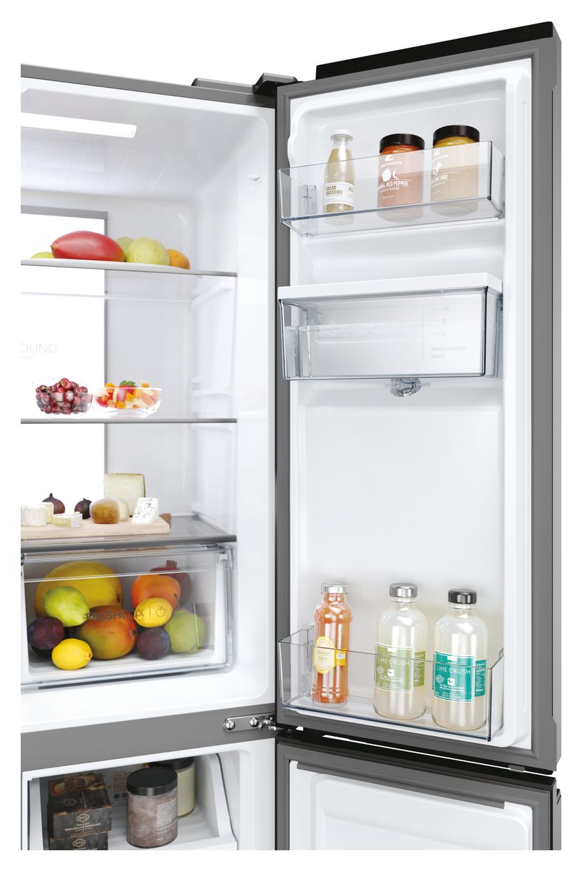 HCR7818DWPT Side-by-Side Kühl-/ Gefrierkombination 307 l / 156 l 232 kWh NoFrost 1815 mm x 833 mm  (Schwarz) 