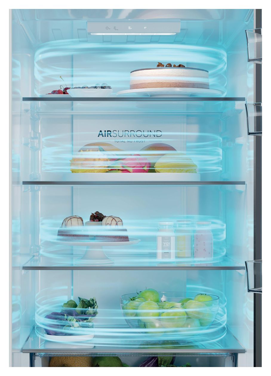 HDPR1620ANPK 289 l / 120 l Kühl-Gefrierkombi freistehend NoFrost 114 kWh Jahr  (Edelstahl) 