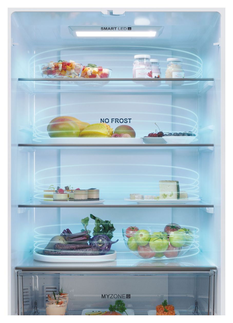 HFR5719EWMG Side-by-Side Kühl-/ Gefrierkombination 304 l / 140 l 298 kWh NoFrost 1900 mm x 700 mm  (Silber) 