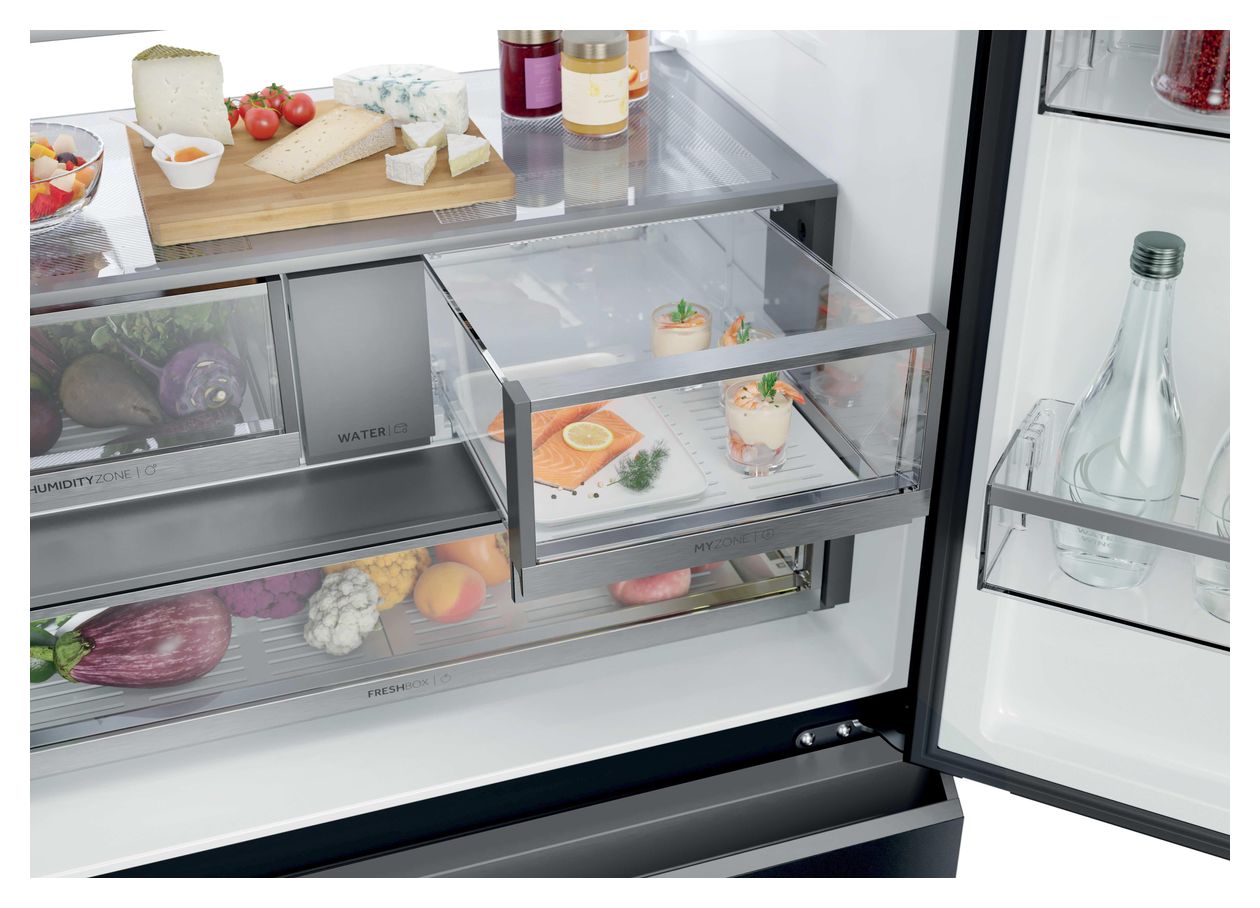 HFR79F19DFGB Side-by-Side Kühl-/ Gefrierkombination 449 l / 254 l 293 kWh NoFrost 1900 mm x 905 mm  (Schwarz) 
