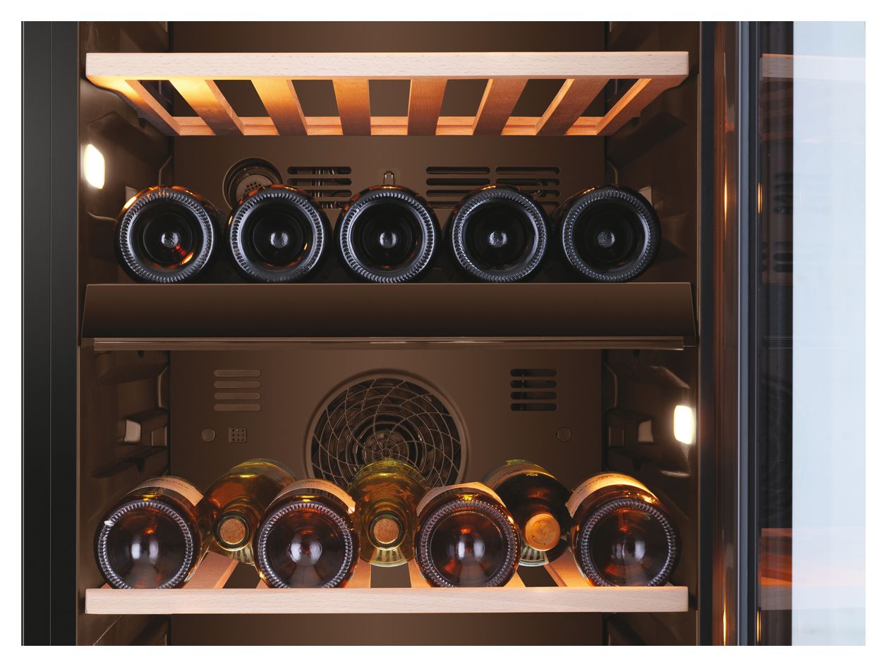 HWS79GDG Weinkühler Freistehend EEK: G 2 Zonen 79 Flasche(n) 