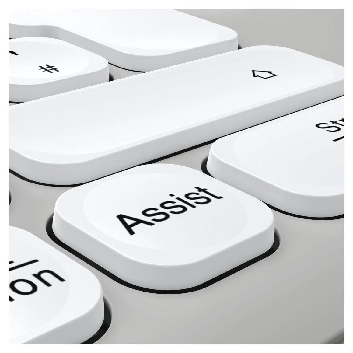 173066 WKM-550 Heimbüro Tastatur RF Wireless + Bluetooth 2.4 GHz  (Grau, Weiß) 