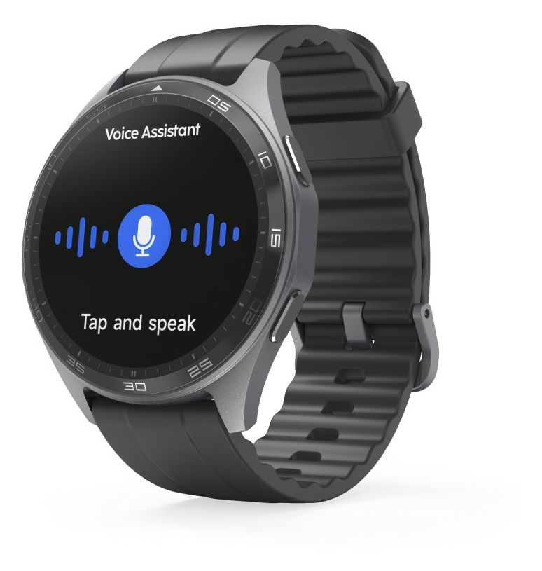 178618 7010 Smartwatch Rund  (Schwarz) 