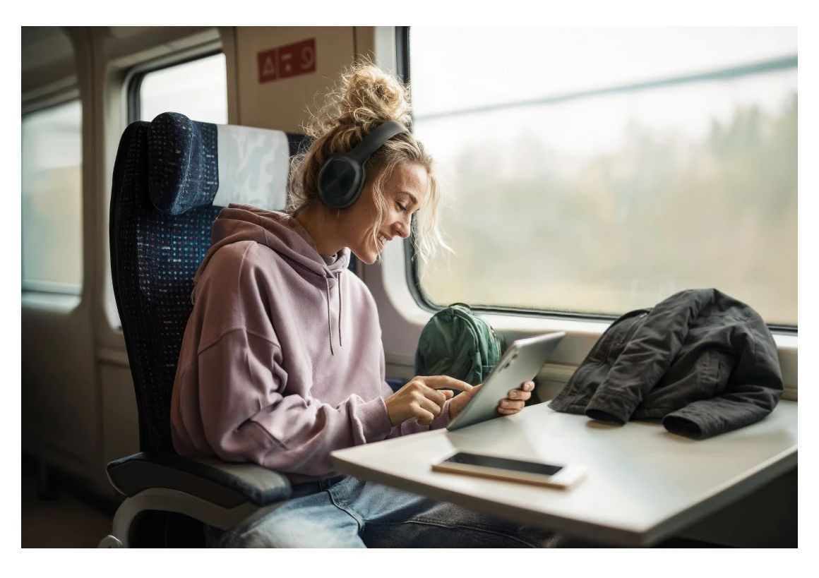 221821 Spirit Calypso X Over Ear Bluetooth Kopfhörer kabellos 60 h Laufzeit USB Typ-C  (Schwarz) 