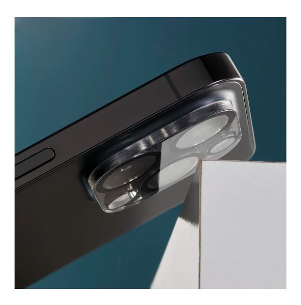 222743 Cam Protect Kameraobjektivschutz gehärtetes Glas 9H für  Apple iPhone 15 Pro / 15 Pro Max Bruchfest, Schlagfest, Schlagfest, Kratzresistent, Splitterfrei, Schockresistent 