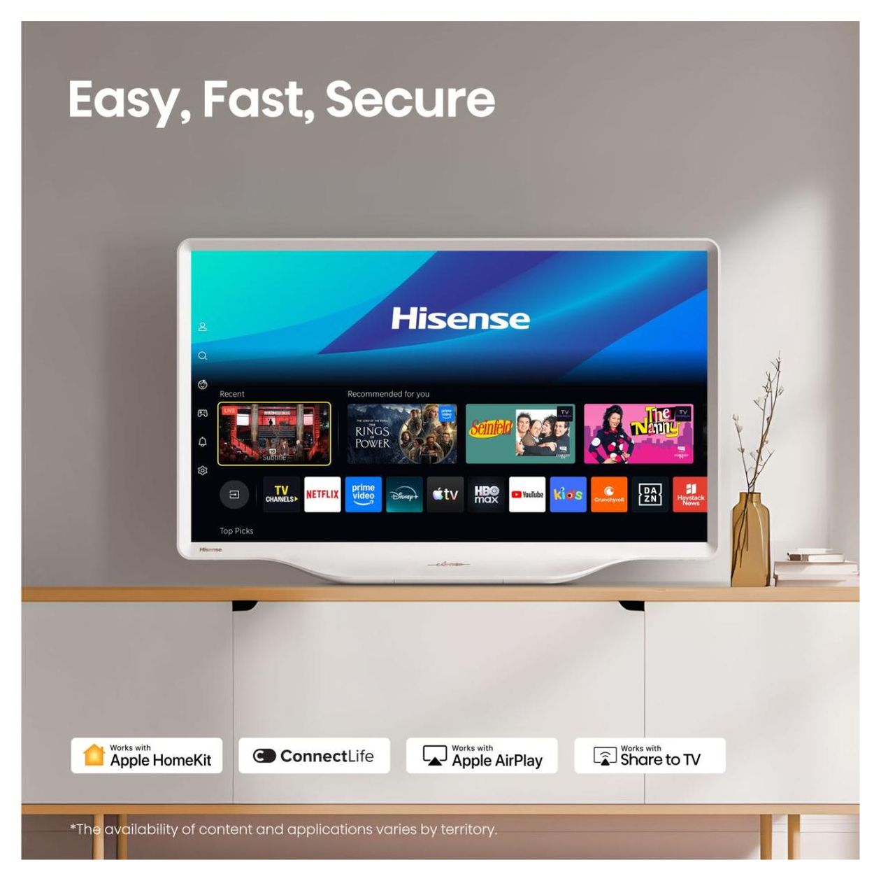 43S5DQ LED 109,2 cm (43 Zoll) Fernseher 4K Ultra HD  (Weiß) 
