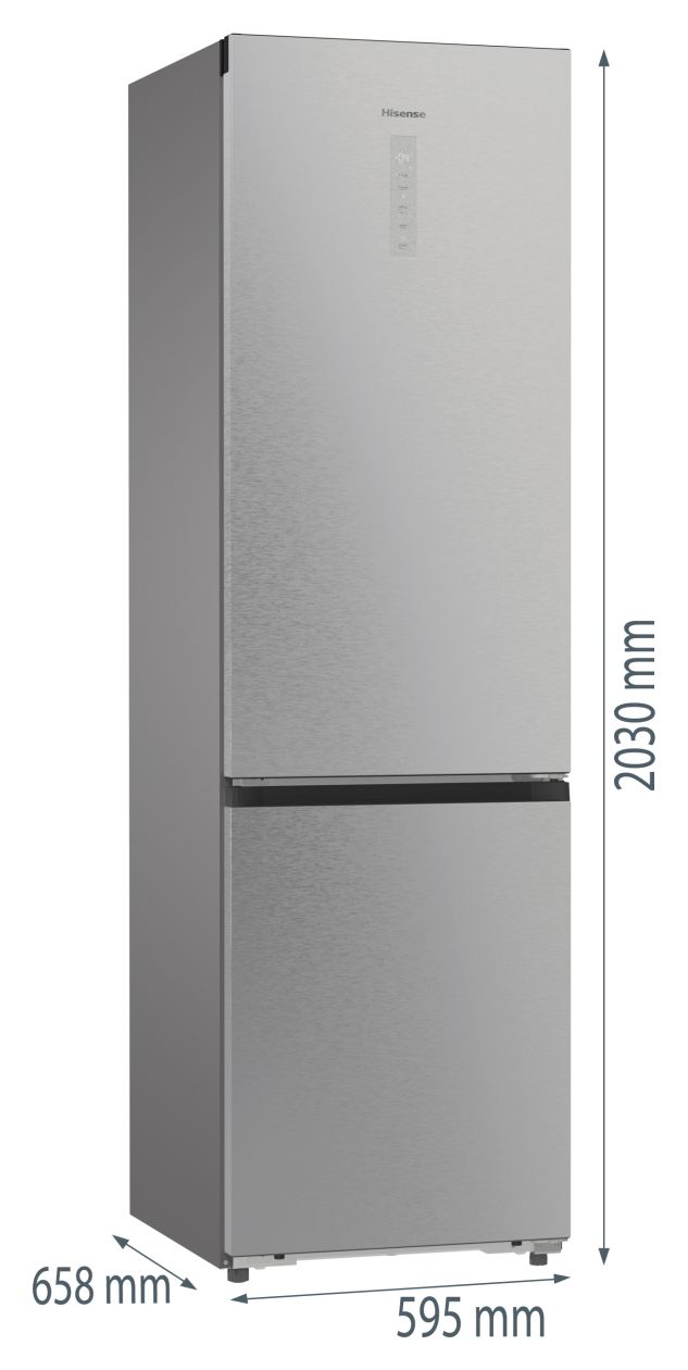 RB5P410SACA 253 l / 130 l Kühl-Gefrierkombi freistehend NoFrost 116,25 kWh Jahr (Grau, Edelstahl, Dunkles Grau) 