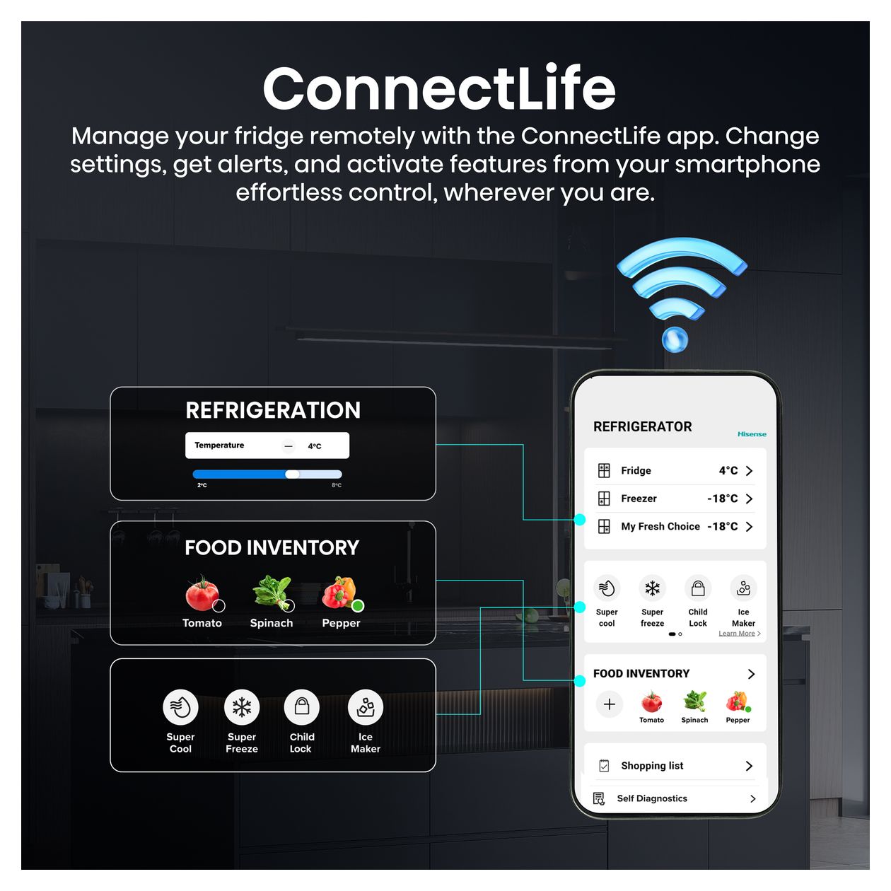 RQ5P640SSKD Side-by-Side Kühl-/ Gefrierkombination 397 l / 250 l 277 kWh NoFrost 1790 mm x 910 mm  (Schwarz, Edelstahl) 