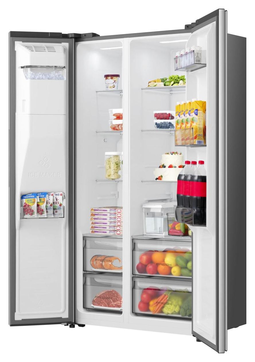 RS5P528STIE Side-by-Side Kühl-/ Gefrierkombination 347 l / 181 l 312 kWh NoFrost 1786 mm x 911 mm  (Grau, Edelstahl) 