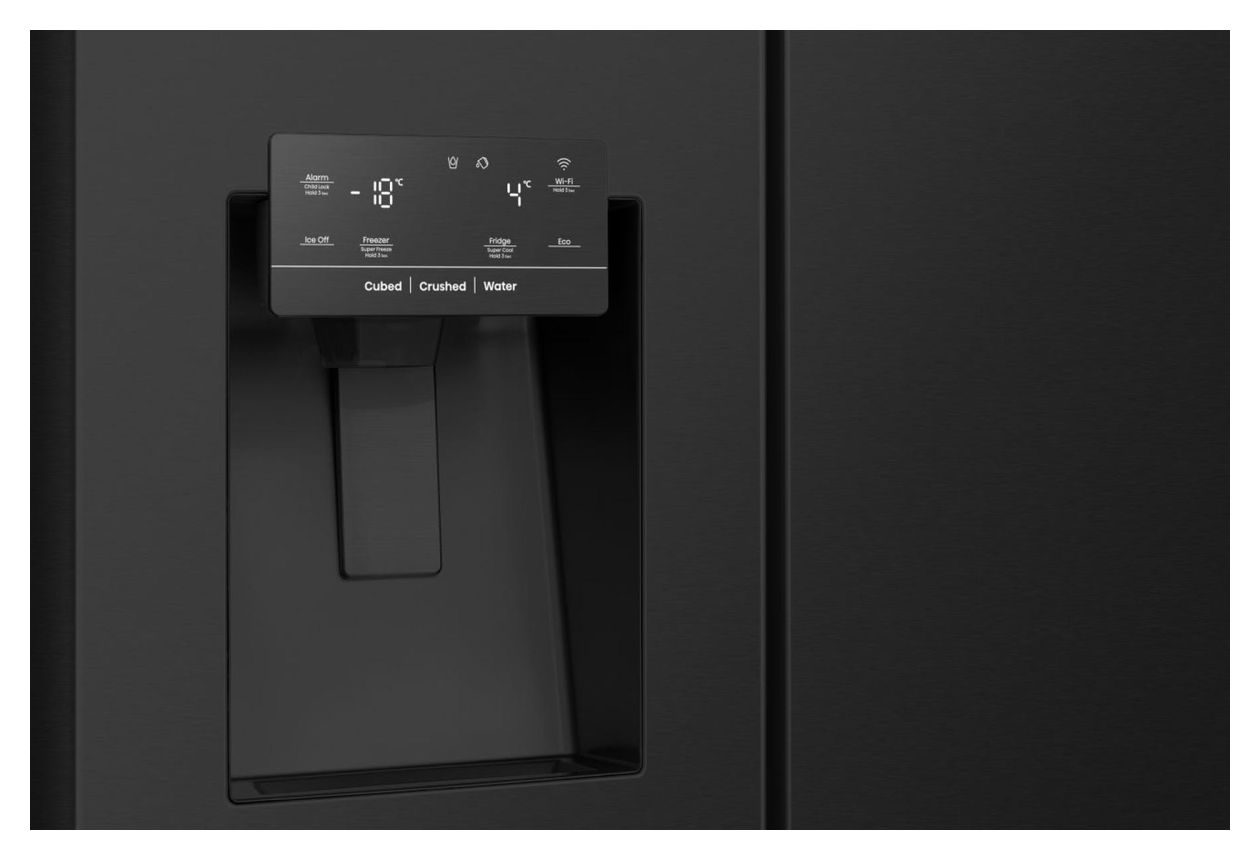 RS818N4TFC Side-by-Side Kühl-/ Gefrierkombination 417 l / 200 l 221 kWh NoFrost 1790 mm x 910 mm  (Schwarz) 