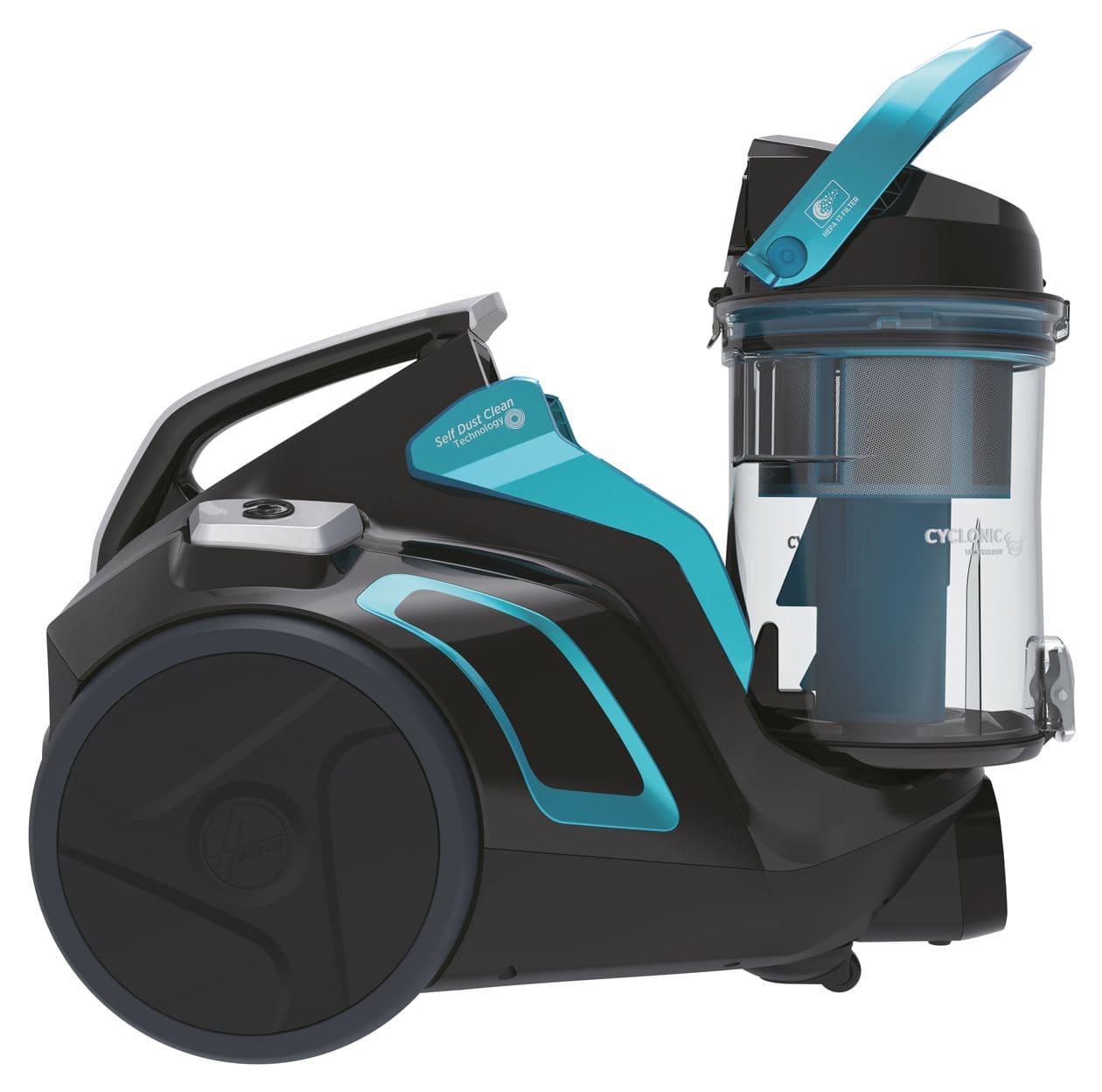 HP710PAR Bodenstaubsauger Beutellos 850 W HEPA  (Schwarz) 