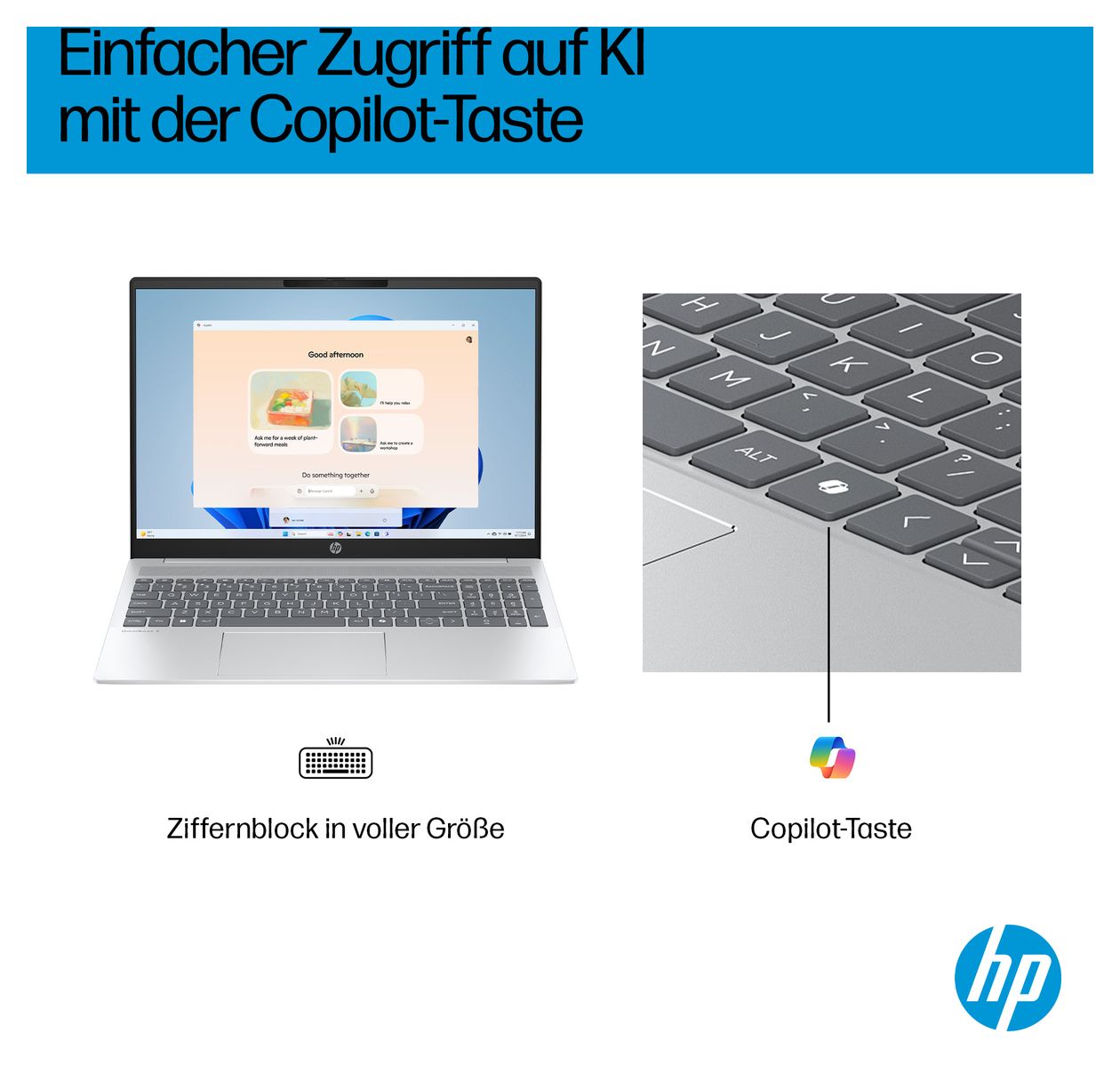 OmniBook 5 16-af1655ng 2K Ultra HD Notebook 40,6 cm (16 Zoll) 1920 x 1200 Pixel 16 GB Ram 1 TB SSD Windows 11 Home Intel Core Ultra 5 max. 4,8 GHz intern  (Silber) 