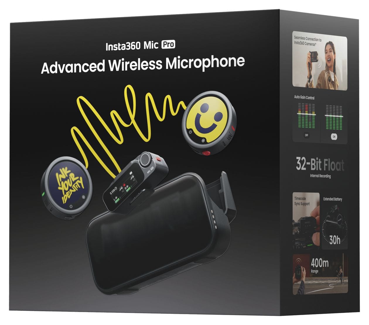 Mic Pro  (2 TX + 1 RX + Ladecase)  (Schwarz) 