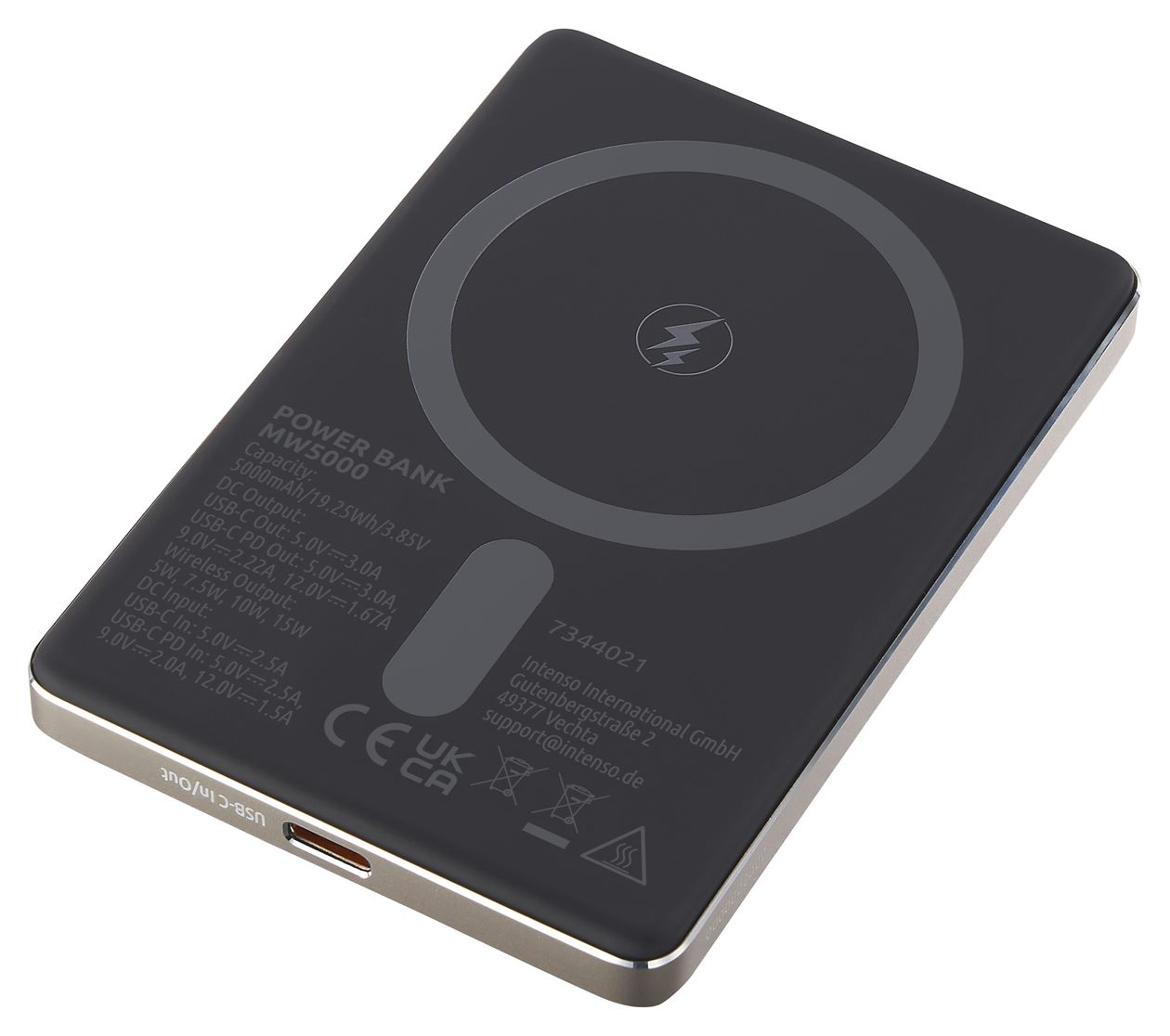 MW 5000 mAh Powerbank USB Typ-C Kabelloses Laden  (Champagner) 