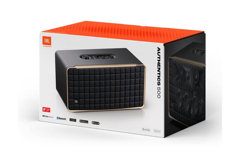 Authentics 500 135 W Wlan Lautsprecher mit Bluetooth  (Schwarz, Gold) 