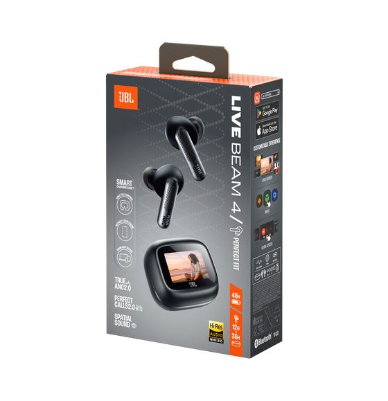 Live Beam 4 In-Ear Bluetooth Kopfhörer kabellos 10 h Laufzeit IP55  (Schwarz) 