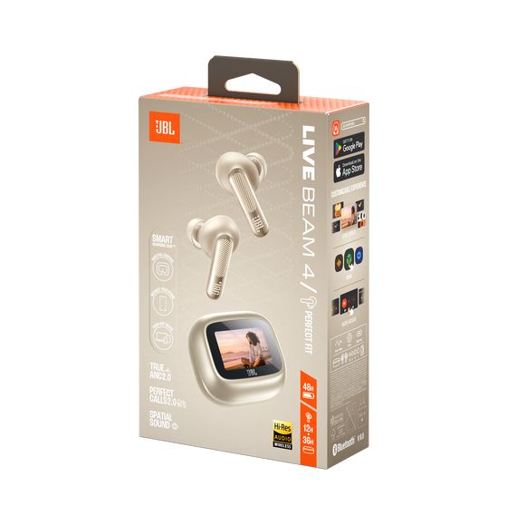 Live Beam 4 In-Ear Bluetooth Kopfhörer kabellos 10 h Laufzeit IP55  (Champagner) 