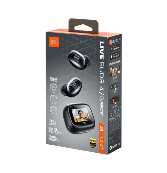 Live Buds 4 In-Ear Bluetooth Kopfhörer kabellos 8 h Laufzeit IP55  (Schwarz) 