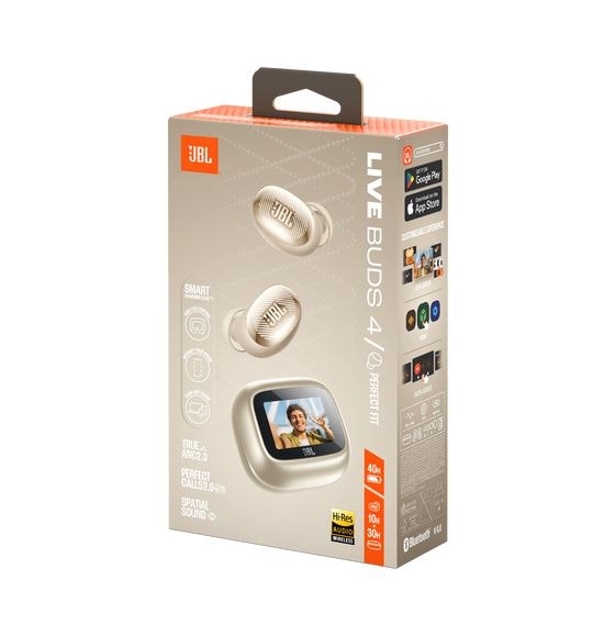 Live Buds 4 In-Ear Bluetooth Kopfhörer kabellos 8 h Laufzeit IP55  (Champagner) 