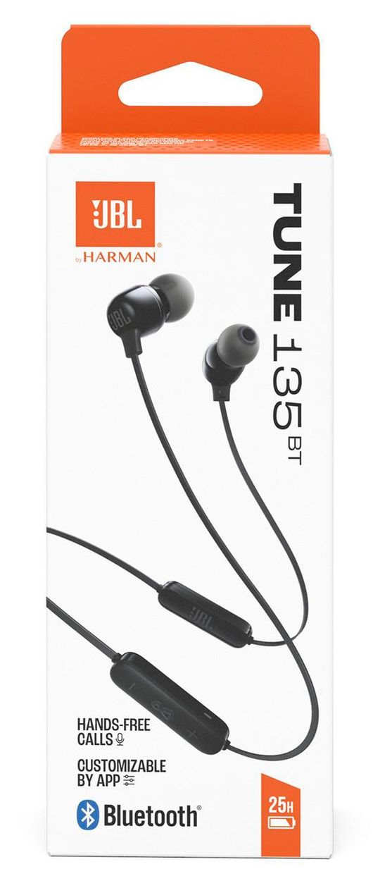 Tune 135BT In-Ear Bluetooth Kopfhörer kabellos 25 h Laufzeit IPX4  (Schwarz) 