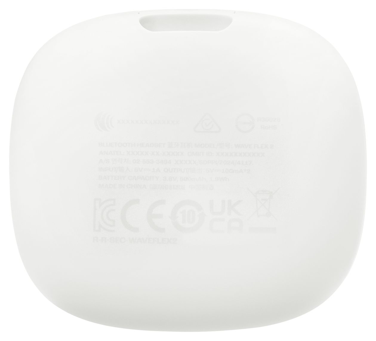 Wave Flex 2 In-Ear Bluetooth Kopfhörer kabellos 8 h Laufzeit IP54 USB Typ-C  (Weiß) 