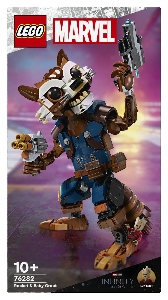 Marvel Rocket und Baby Groot Bauset 566 Teile  (Mehrfarbig) 