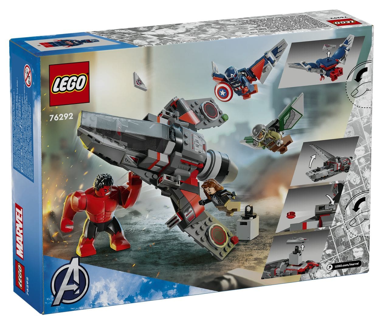 Marvel Showdown zwischen Captain America und Red Hulk Bauset 223 Teile  (Mehrfarbig) 